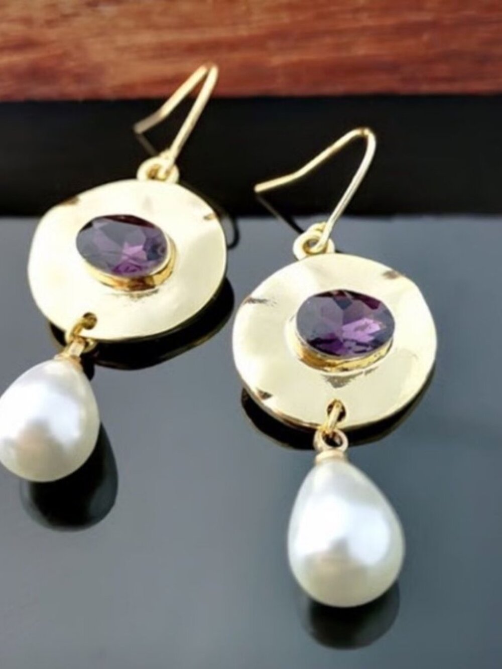Boho Purple DropEarrings M453